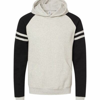 Unisex Nublend® Varsity Colorblocked Raglan Hooded Sweatshirt Thumbnail
