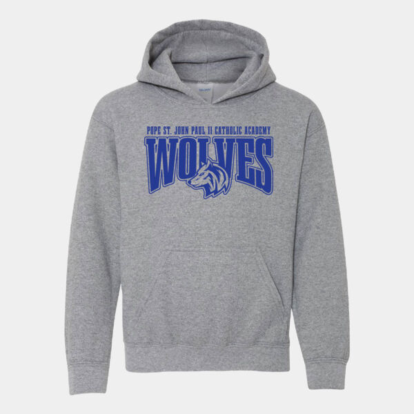JPII Academy Gray Youth Hooded Sweatshirt Thumbnail